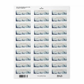 Rustic Ink Blue Navy Pine Bossen Mountain Adres Etiket (Full Sheet)