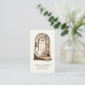 Rustic interieurontwerper home stager visitekaartje (Staand voorkant)