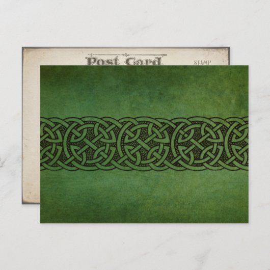 Rustic Irish Celtic Knot Ornament Briefkaart (Voorkant / Achterkant)