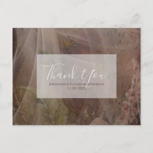 Rustic Iron and Lace Wedding Elegant Floral Briefkaart