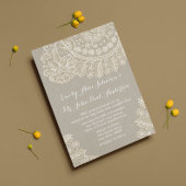 Rustic Ivory Heirloom Dentelle Mariage Invitations