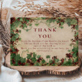 Rustic Ivy Romance Wedding Bedankkaart