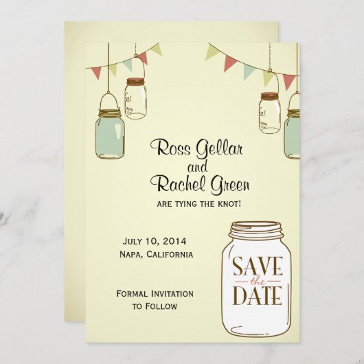 Rustic Jars Save-the-date Save The Date (Voorkant / Achterkant)