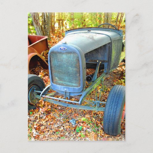 Rustic Junkyard Hot Rod Briefkaart (Voorkant)