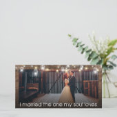 Rustic Just Married Photo Réception Invitation (Debout devant)
