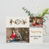 Rustic Kaart voor kerstfoto's (Staand voorkant)