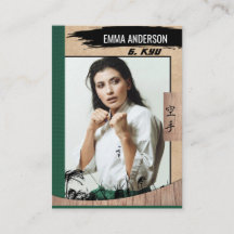 Rustic Karate Green Belt Wood Trading Kaart