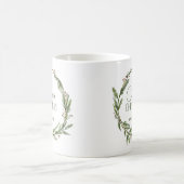 Rustic kerstGreenery Wreath Personalized Koffiemok (Center)