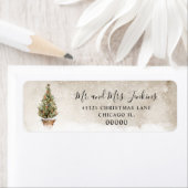 Rustic kerstnamenadreslabels etiket (Insitu)