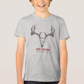 Rustic Kind Deer Head Reindeer Skull Antlers Tri-Blend Shirt (Voorkant)