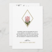 Rustic King Protea Wedding Bedankkaart (Voorkant / Achterkant)