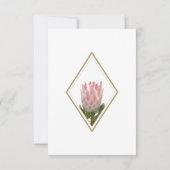 Rustic King Protea Wedding RSVP Kaarten Kaartje (Achterkant)