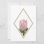 Rustic King Protea Wedding Save the Date (Achterkant)