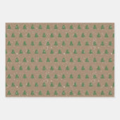 Rustic Kraft All Woodland Forest Kerstbomen Inpakpapier Vel (Voorkant 2)