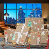 Rustic Kraft Alles Nutkraker Kerstmis Cadeaupapier