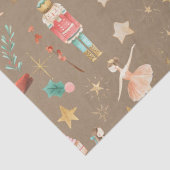 Rustic Kraft Alles Nutkraker Kerstmis Tissuepapier (Detail)