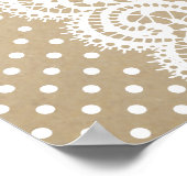 Rustic Kraft and Lace Wedding Seating Seating Poster (Hoek)