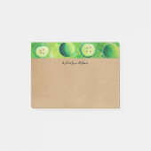 Rustic Kraft Appels Aquarel Gepersonaliseerd Post-it® Notes (Voorkant)