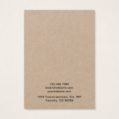 Rustic Kraft Artisan Ketting Jewelry Display Kaart (Achterkant)