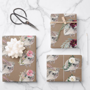Rustic Kraft Baby hedels geperst voor een partij Inpakpapier Vel