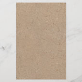 Rustic Kraft Baby shower Bingo, Paper Game Kaart (Achterkant)