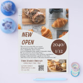 Rustic Kraft Bakery New Open Grand Opening Flyer (Enkel)