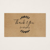 Rustic Kraft bedankt voor het winkelen van Kaart (Voorkant)