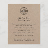Rustic Kraft | Bedrijfs Logo Modern Adverteren Flyer (Voorkant)