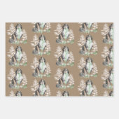 Rustic Kraft Bernese Dogs Being Naughty & Nice Inpakpapier Vel (Voorkant 2)