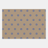 Rustic Kraft Blue & White Star van David Inpakpapier Vel (Voorkant 3)