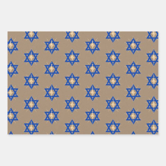 Rustic Kraft Bright Shining Star van David Hannuka Inpakpapier Vel (Voorkant)