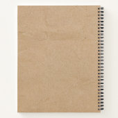 Rustic Kraft Brown Paper Kijk Monogram Notitieboek (Achterkant)