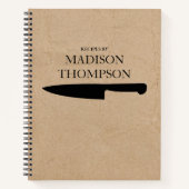 Rustic Kraft Brown Paper Simple Recipbook Notitieboek (Voorkant)