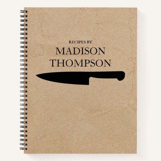 Rustic Kraft Brown Paper Simple Recipbook Notitieboek (Voorkant)