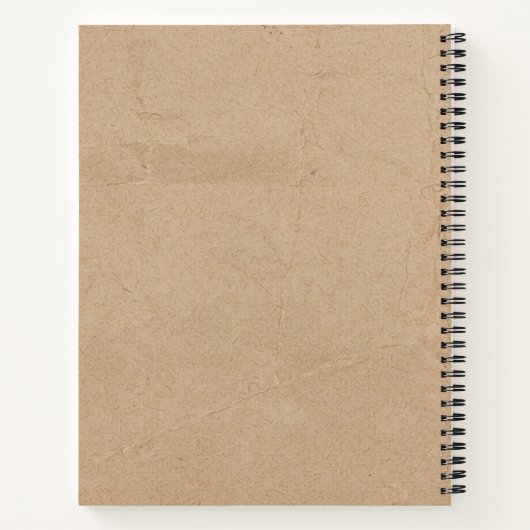 Rustic Kraft Brown Paper Simple Recipbook Notitieboek (Achterkant)