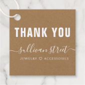 Rustic Kraft Business Dank u Label (Voorkant)