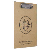 Rustic Kraft Business Logo Corporate Company Klembord (Rechts)