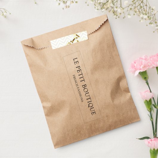 Rustic Kraft Business Name Boutique Professional Bedankzakje (Gezegeld)