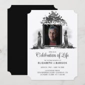 Rustic Kraft Candles Photo Celebration of Life Kaart (Voorkant / Achterkant)