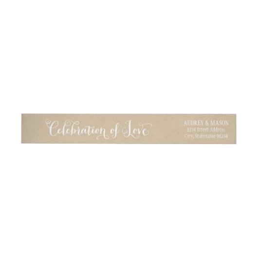 Rustic Kraft Celebration of Love Wedding Address (Individueel)