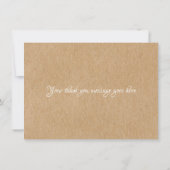 Rustic Kraft Cœurs Roses Merci (Dos)