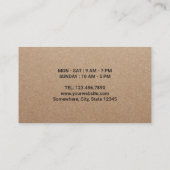 Rustic Kraft Coffee Shop Coffee Loyalty Kaarten (Achterkant)