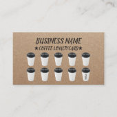 Rustic Kraft Coffee Shop Coffee Loyalty Kaarten (Voorkant)