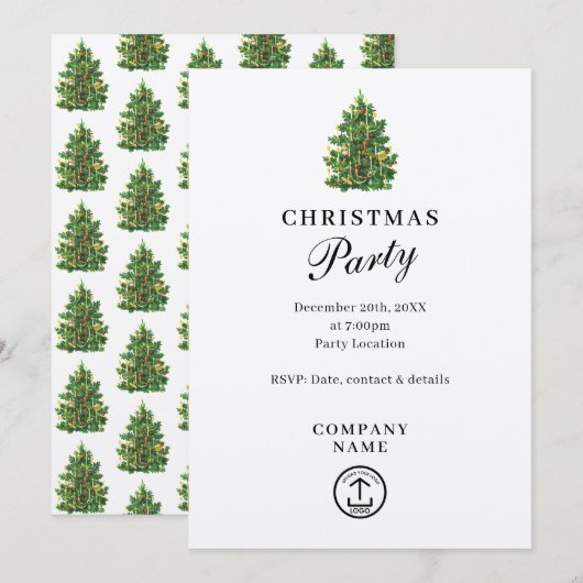 Rustic Kraft Corporate Business Kerstfeest Kaart (Voorkant / Achterkant)