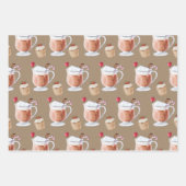 Rustic Kraft Cupcakes Coca & Lattes Inpakpapier Vel (Voorkant)