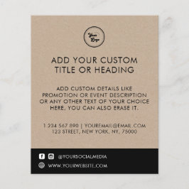 Rustic Kraft Custom Business Logo & Social Media Flyer