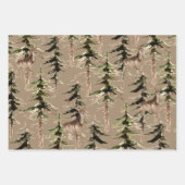 Rustic Kraft Deer in een bos Inpakpapier Vel (Voorkant 2)