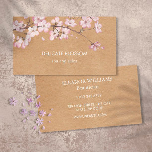 Rustic Kraft Delicate Blossom Visitekaartje