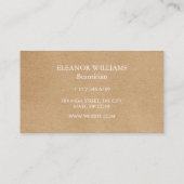 Rustic Kraft Delicate Blossom Visitekaartje (Achterkant)