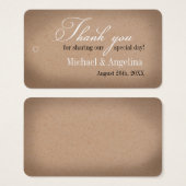 Rustic Kraft Design 100/pk do-it-yourself Mariage  (Devant & derrière)